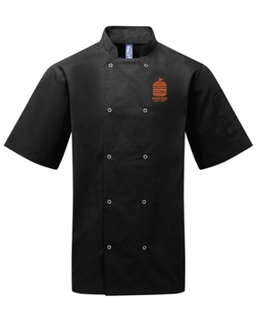 Picture of Studded Front Short-Sleeve Chef's Jacket